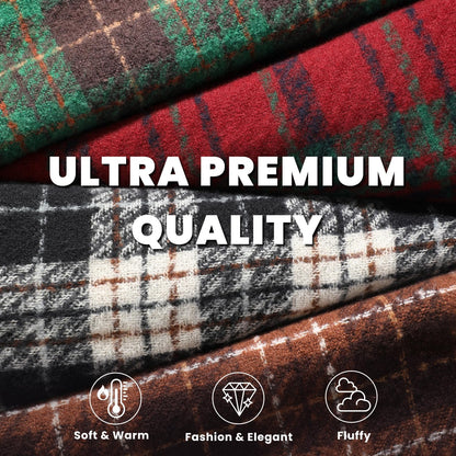 Tavaleu Winter Scarf for Women, Cashmere Feel Scarf Blanket Plaid Scarfs, Shawls Wraps Womens Scarves Fall Warm Tassel Shawls