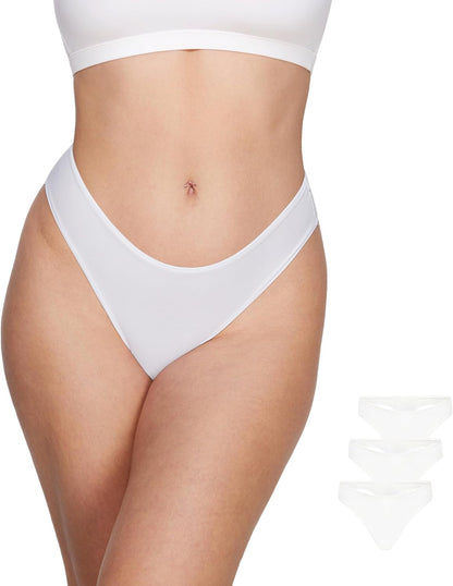 Magneticfit Thongs for Women Stretch Sexy Underwear Comfort Tagless Thong Low Rise Breathable Panties 3 Pack