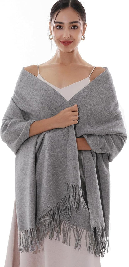 RIIQIICHY Winter Scarfs for Women Pashmina Shawls Wraps for Evening Dresses Large Warm Soft Scarves