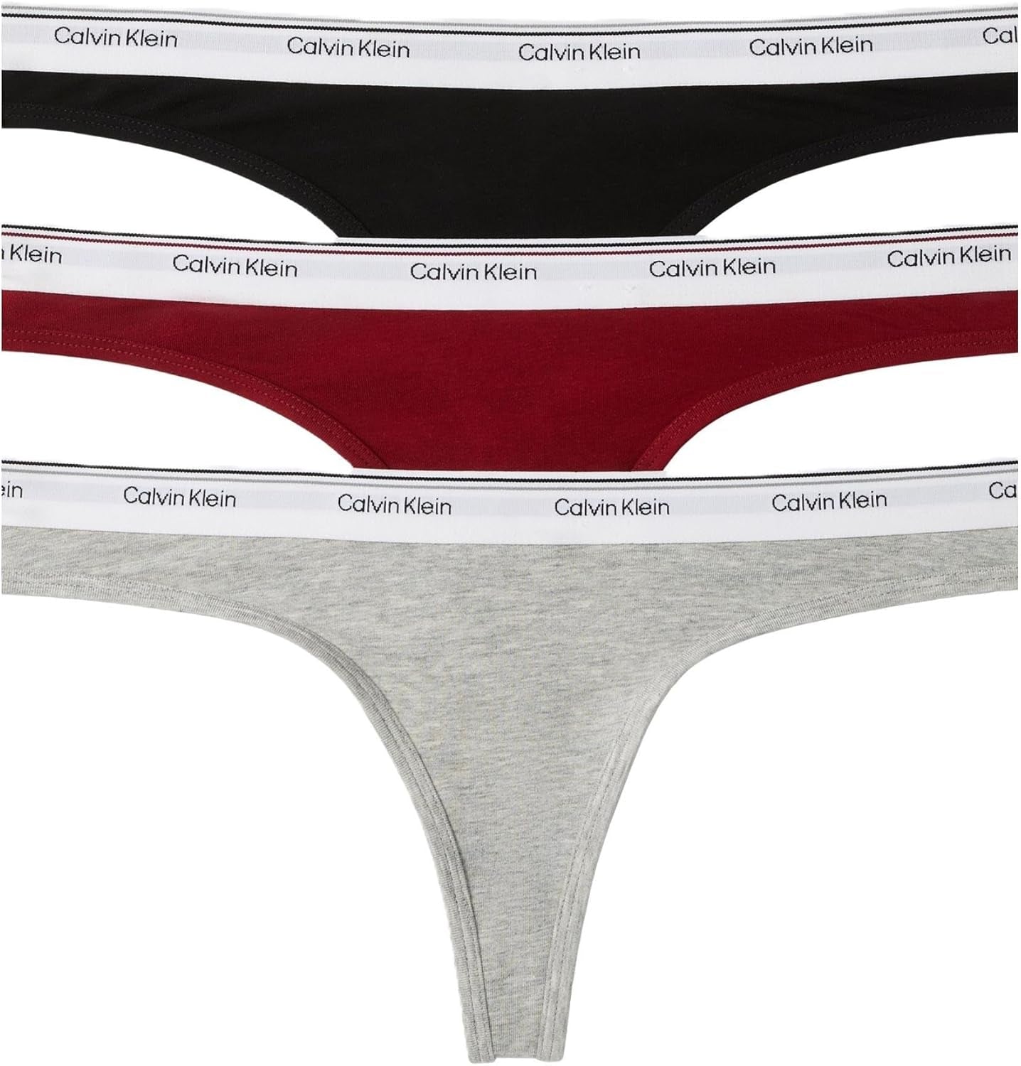 Calvin Klein women's balance cotton thong panties 3-pack