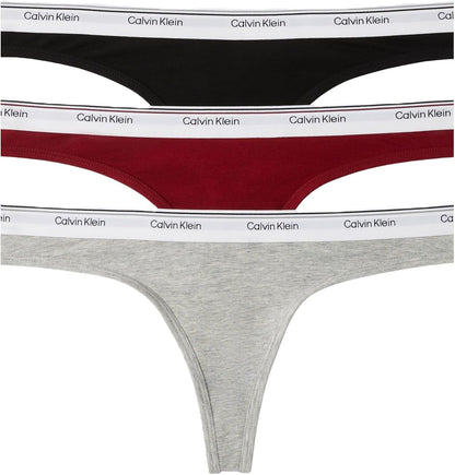 Calvin Klein women's balance cotton thong panties 3-pack