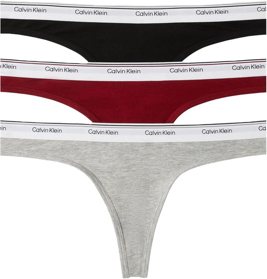 Calvin Klein women's balance cotton thong panties 3-pack