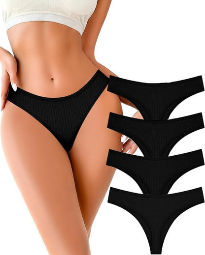 Pack of cotton thongs for women sizing guide