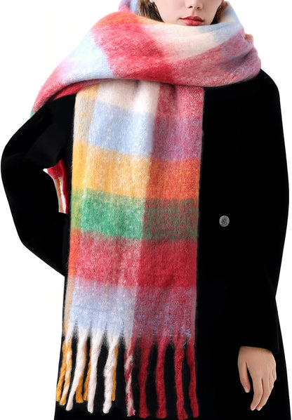 Winter Scarf for Women - Chunky Winter Scarf with Tassel, Womens Scarves for Cold Weather