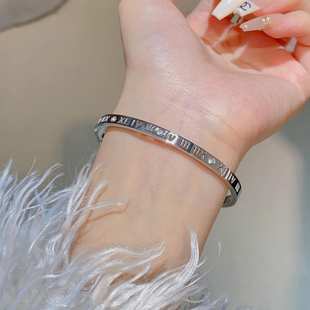 4-Piece Elegant Stainless Steel Bracelet Set Fashionable Classic Design Women Beaded Gold Bead Bracelets Stackable Bangles with Love & Friendship Theme Stainless Steel Jewelry