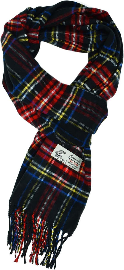 Glory Max Scottish Stewart Tartan Plaid Luxurious Winter Scarf Soft Cashmere Feel 72"X12"