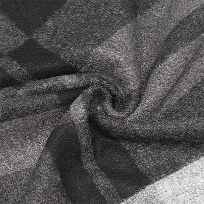 Define Essentials Men'S Winter Warm Long Soft Plaid Scarf with Tassels, Soft Classic Mens Scraves