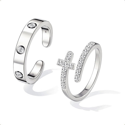 Gold plated dainty promise rings ideal for women jewelry gifts