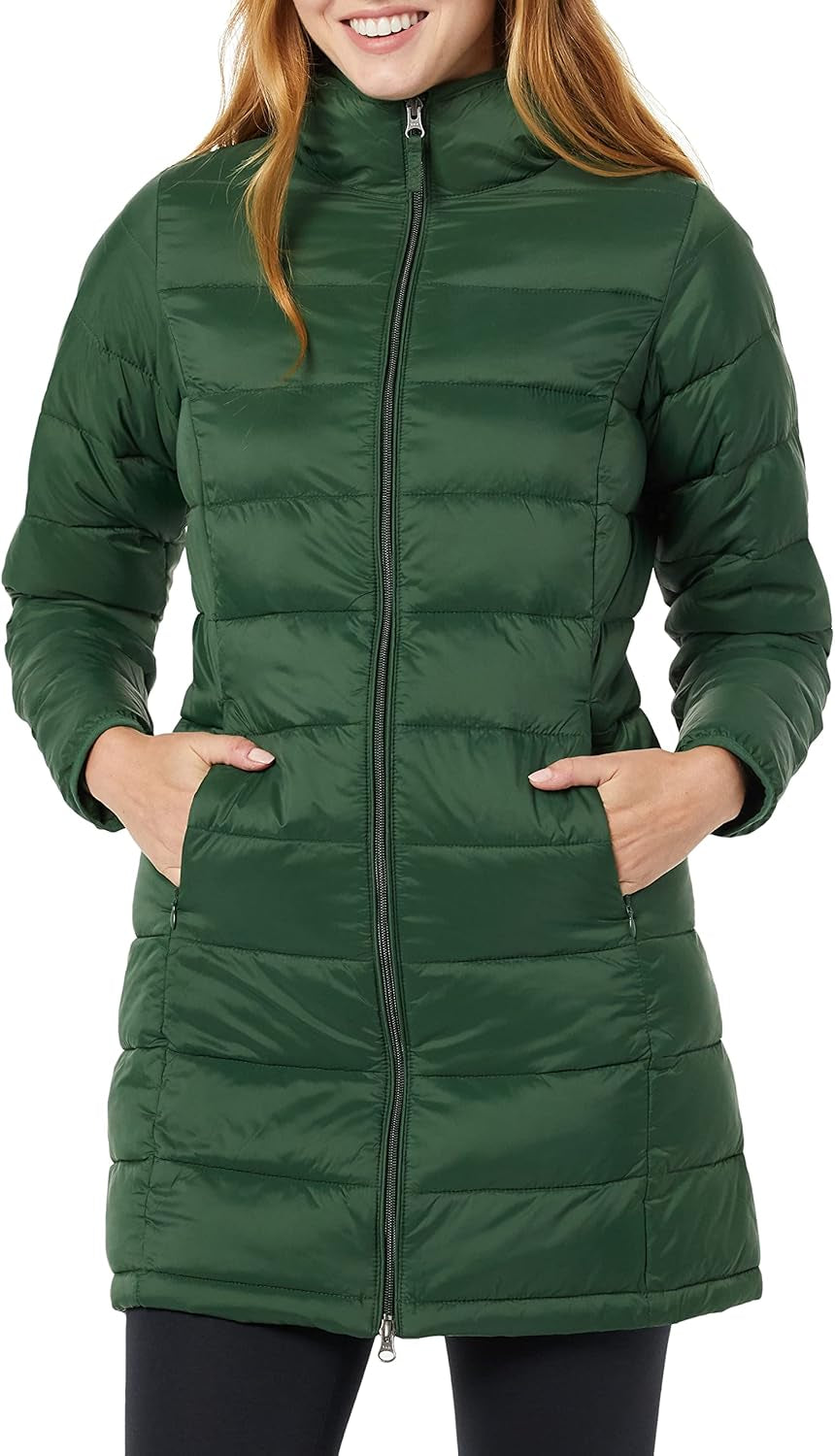 Amazon Essentials Womens Lightweight Water-Resistant Packable Hooded Puffer Coat (Available in plus Size)