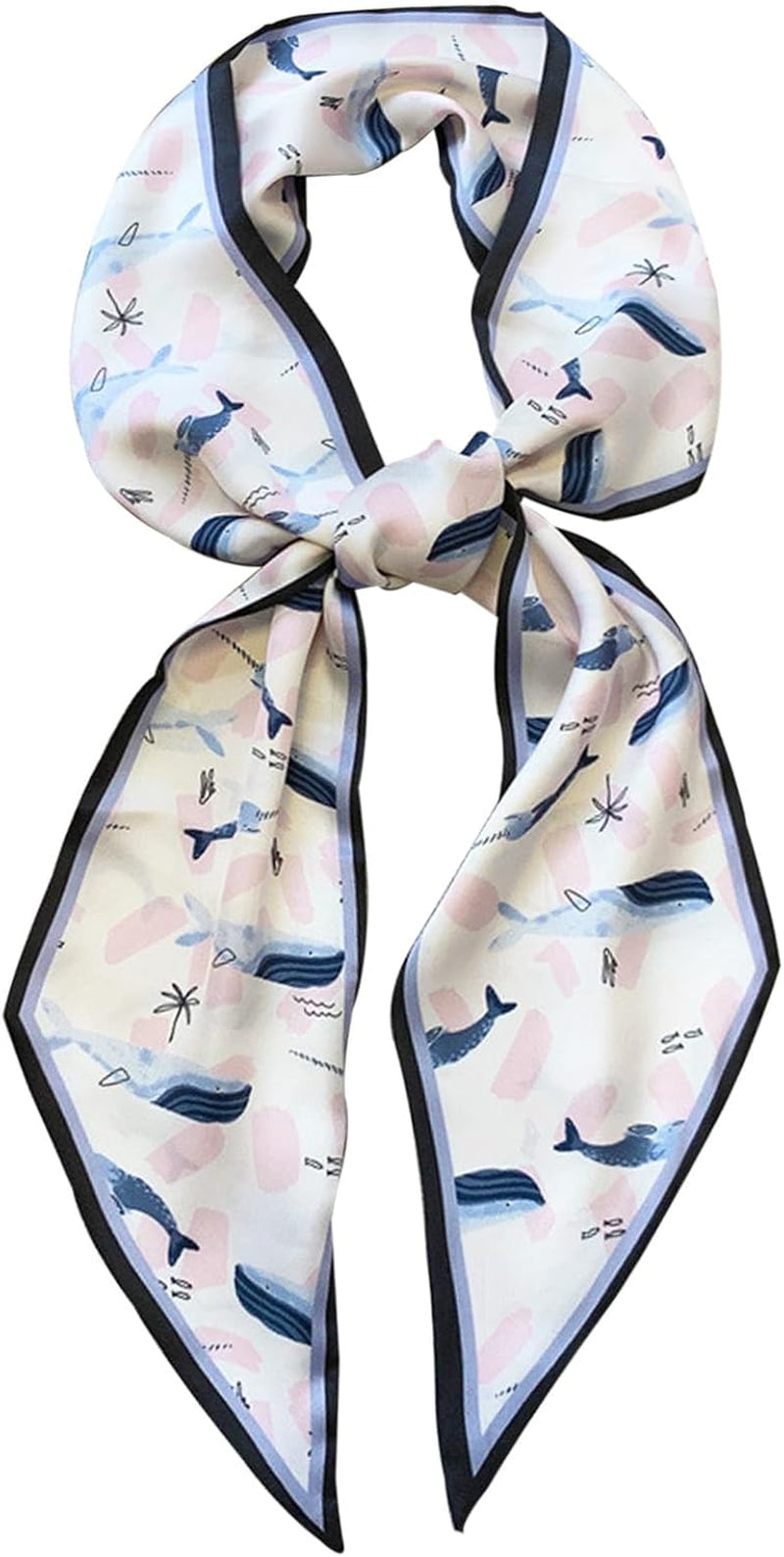 Head Scarf Hair Neck Scarves for Women Purse Bag Scarfs for Handbags Silky Long Thin Satin Headscarf Fashion