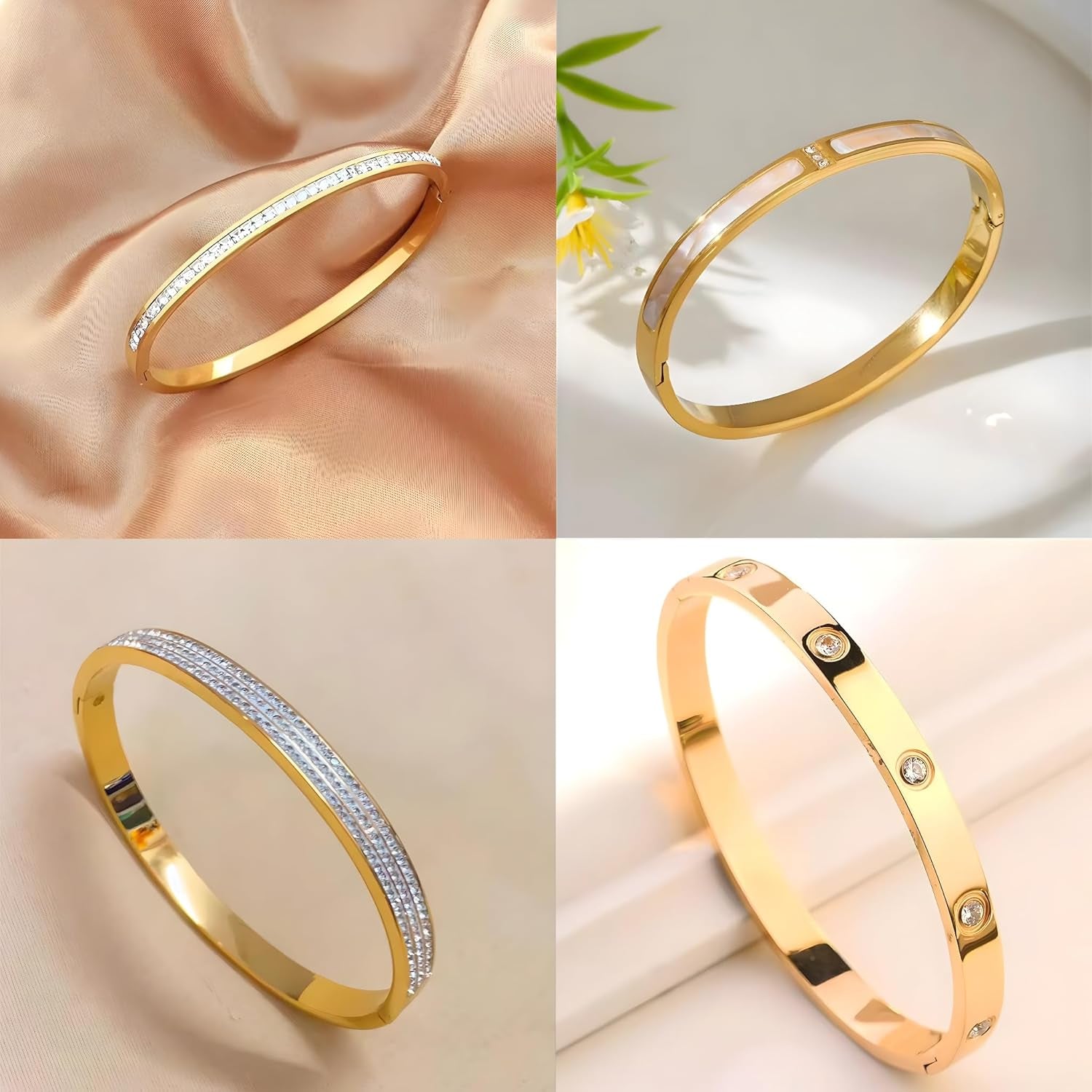Lucila design 18K gold bangle for women