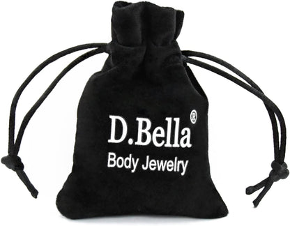 D.Bella Fake Nipple Rings Non Piercing Nipple Jewelry Bells Heart Adjustable Nooses Faux Nipple Piercing Cute Body Jewelry