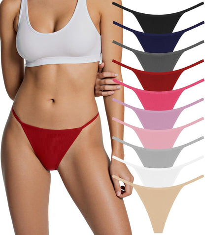 Cotton G-string thongs women's 10 pack seamless design