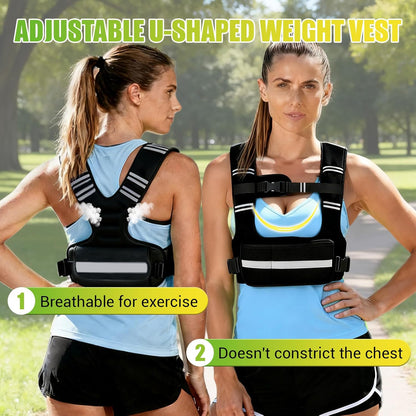 Close-up of buckle straps and padding on weighted vest shoulders