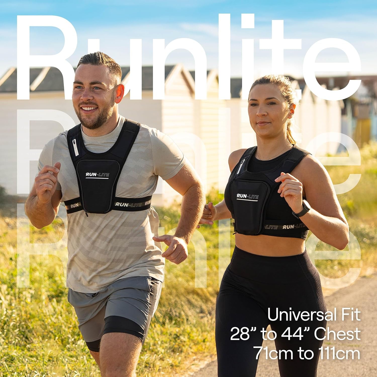 Close-up of fold-out smartphone pocket design on running vest
