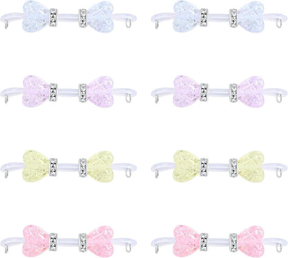 D.Bella Fake Nipple Rings Non Piercing Nipple Jewelry Bells Heart Adjustable Nooses Faux Nipple Piercing Cute Body Jewelry