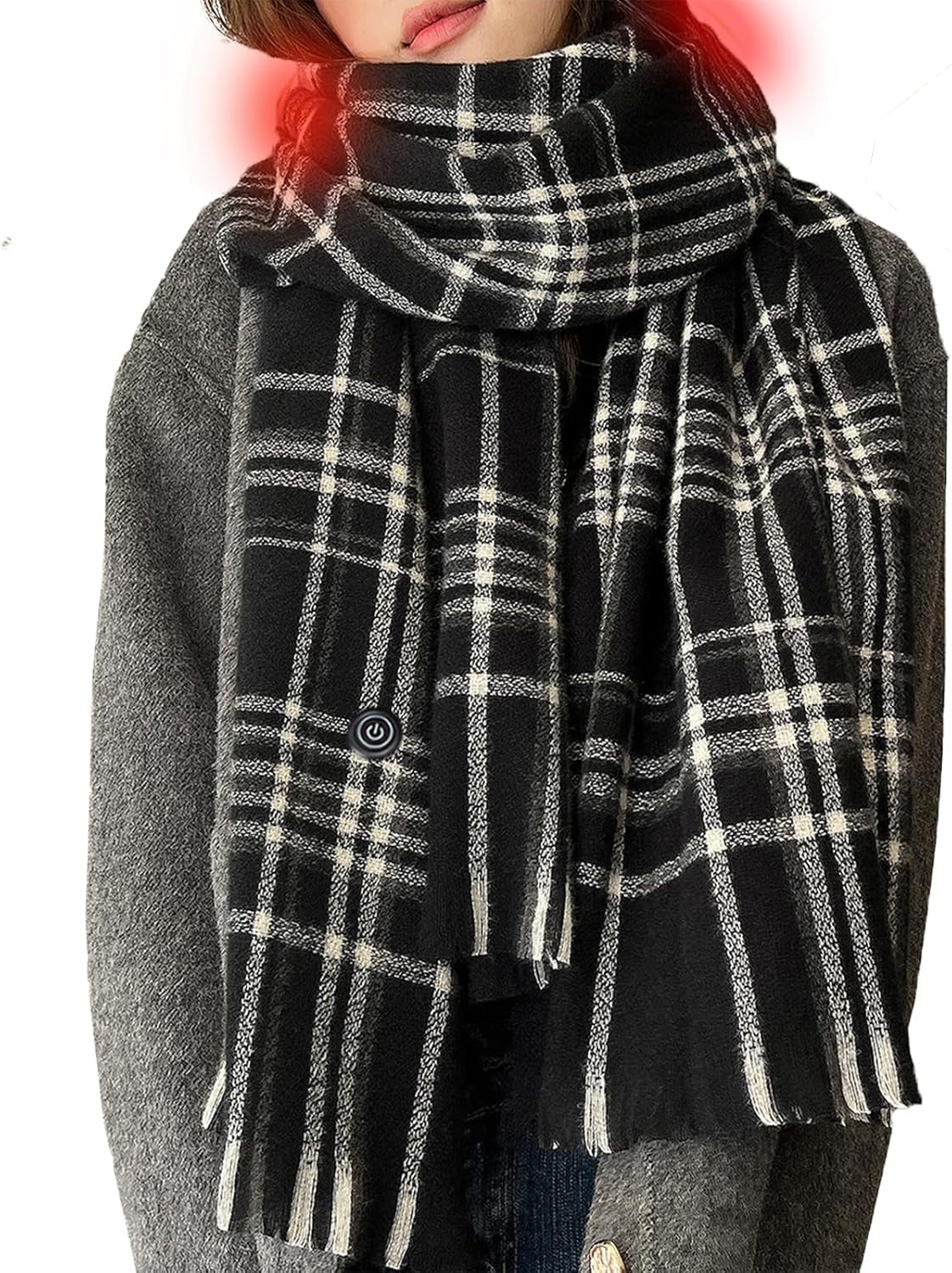 Heated Scarf for Women and Men with Portable Rechargeable Battery, Electric Neck Scarf for Cold Weather Winter