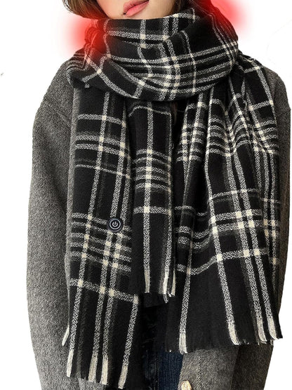 Heated Scarf for Women and Men with Portable Rechargeable Battery, Electric Neck Scarf for Cold Weather Winter