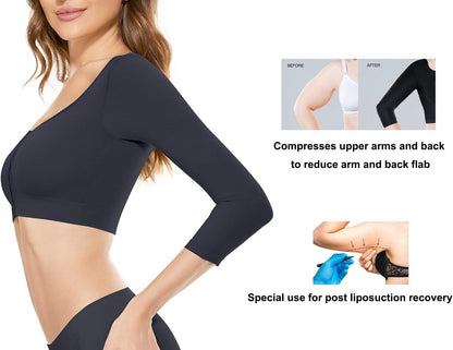 Post-surgery arm shaper for upper arm lipo compression support