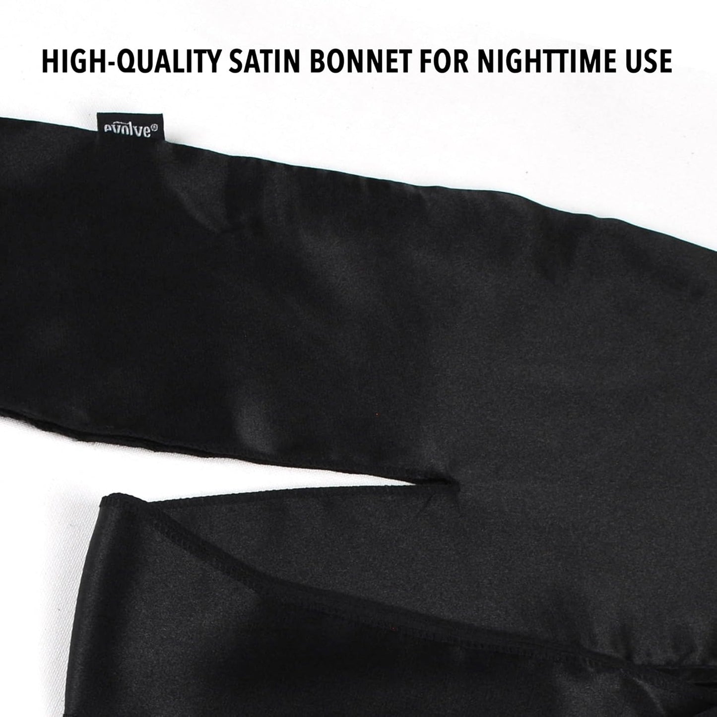 Evolve Satin Wrap Scarf, Black