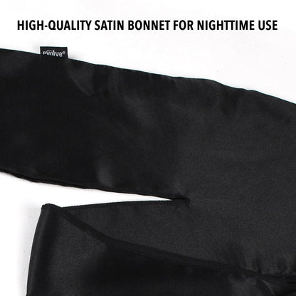 Evolve Satin Wrap Scarf, Black