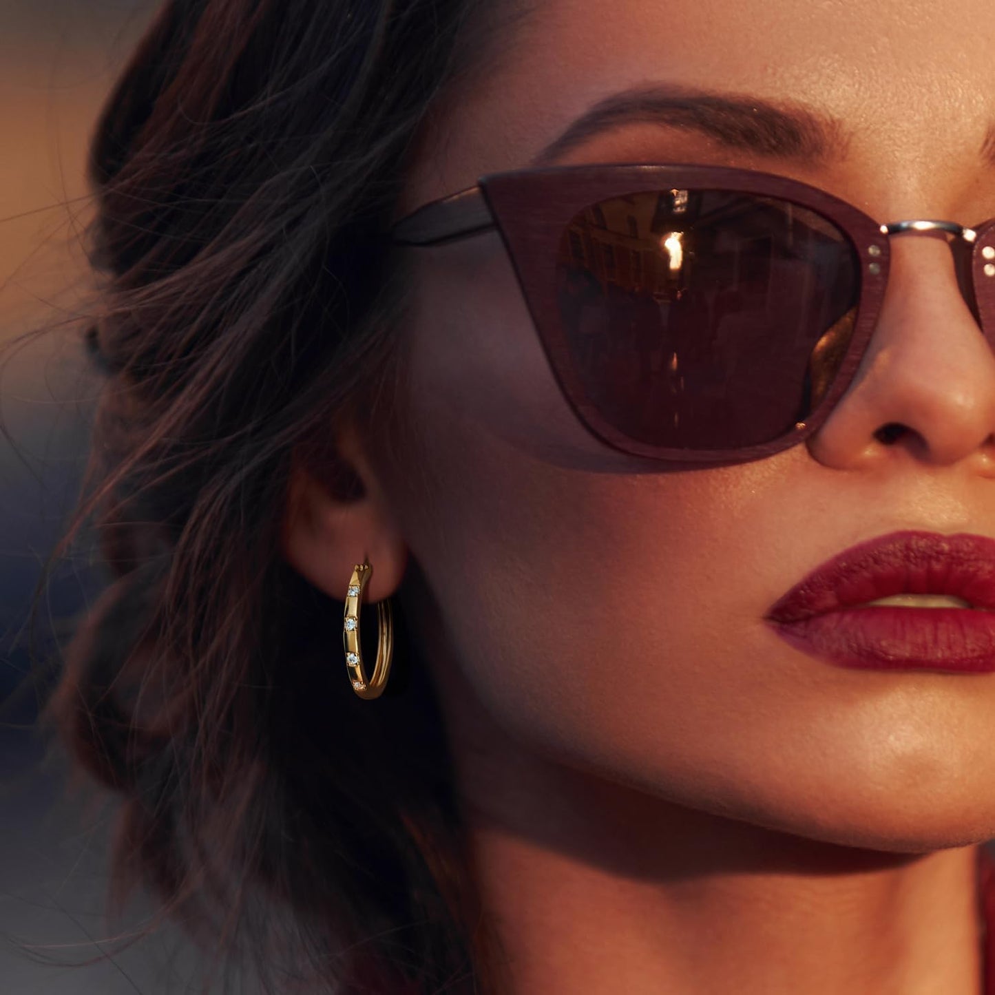 14K Gold Hoop Earrings for Womens Hoops Earrings Small Gold Hoop Earring with Cubic Zirconia Stones 14K Hoops Earring 20/25Mm