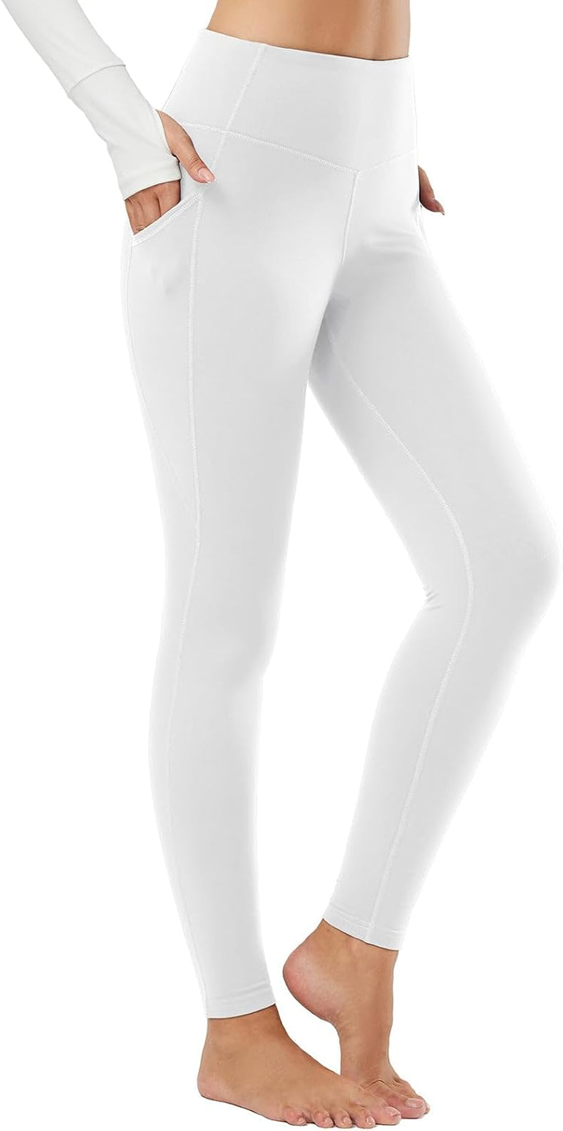 Baleaf Winter Clothing Women Leggings Fleece Lined Tights Thermal Warm Thick Cold Weather Gear 1 Pockets