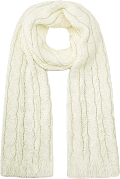 Passionbility Winter Scarf for Women Warm Winter Knit Scarf Cable Chunky Soft Scarves for Cold Weather