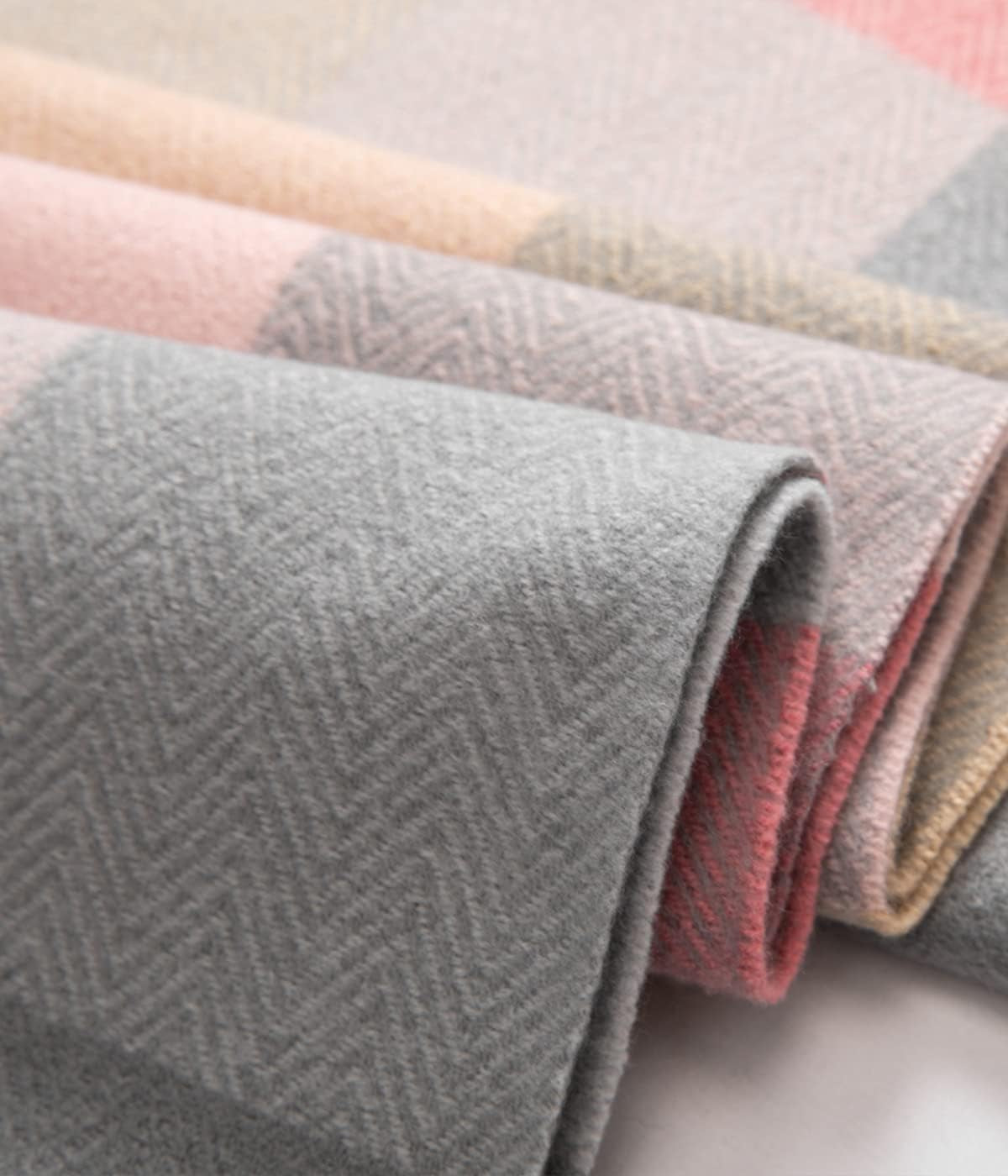 Villand Women'S Wool Scarf - Cashmere Feel Winter Checked Scarves for Women, Large Soft Thick Shawls and Wraps with Gift Box