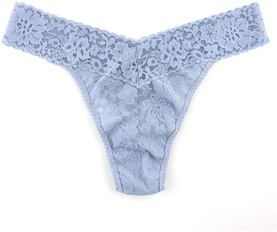 Model wearing Hanky Panky lace thong underwear everyday wear