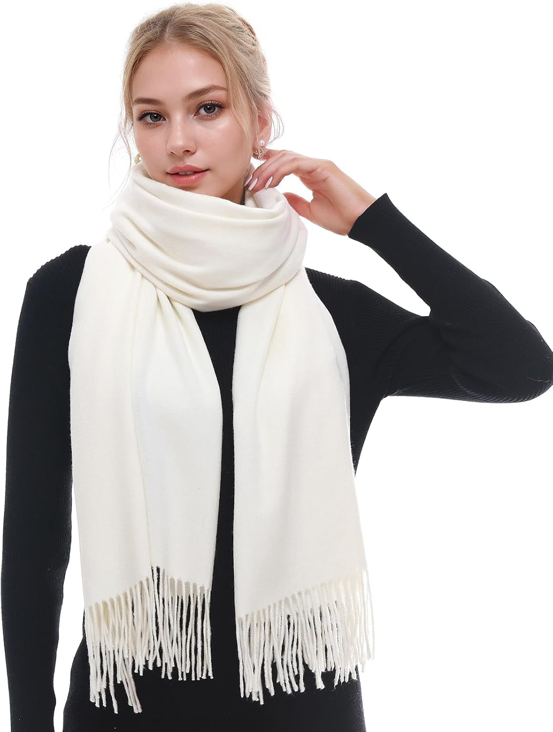 RIIQIICHY Scarf for Women Scarves and Wraps Winter Warm Pashmina Shawl for Cold Weather