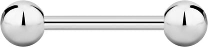 Forbidden Body Jewelry Nipple Barbell, Nipple Bars, Silver Nipplerings Piercing Surgical Steel 8G - 18G Straight Barbell Body Jewelry (Sold Individually)