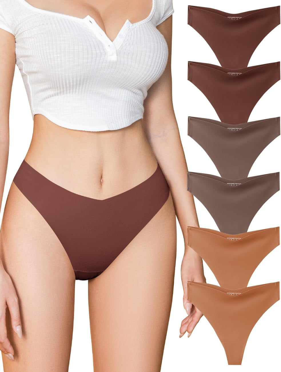 Seamless thong no show panties multiple colors available