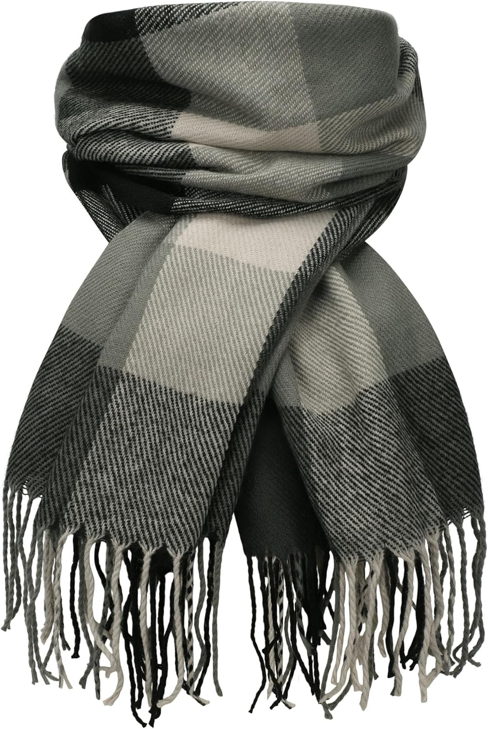 Ysense Winter Scarf for Women, Fashion Long Plaid Scarves Warm Big Tartan Blanket Wrap Shawl Ladies Gifts