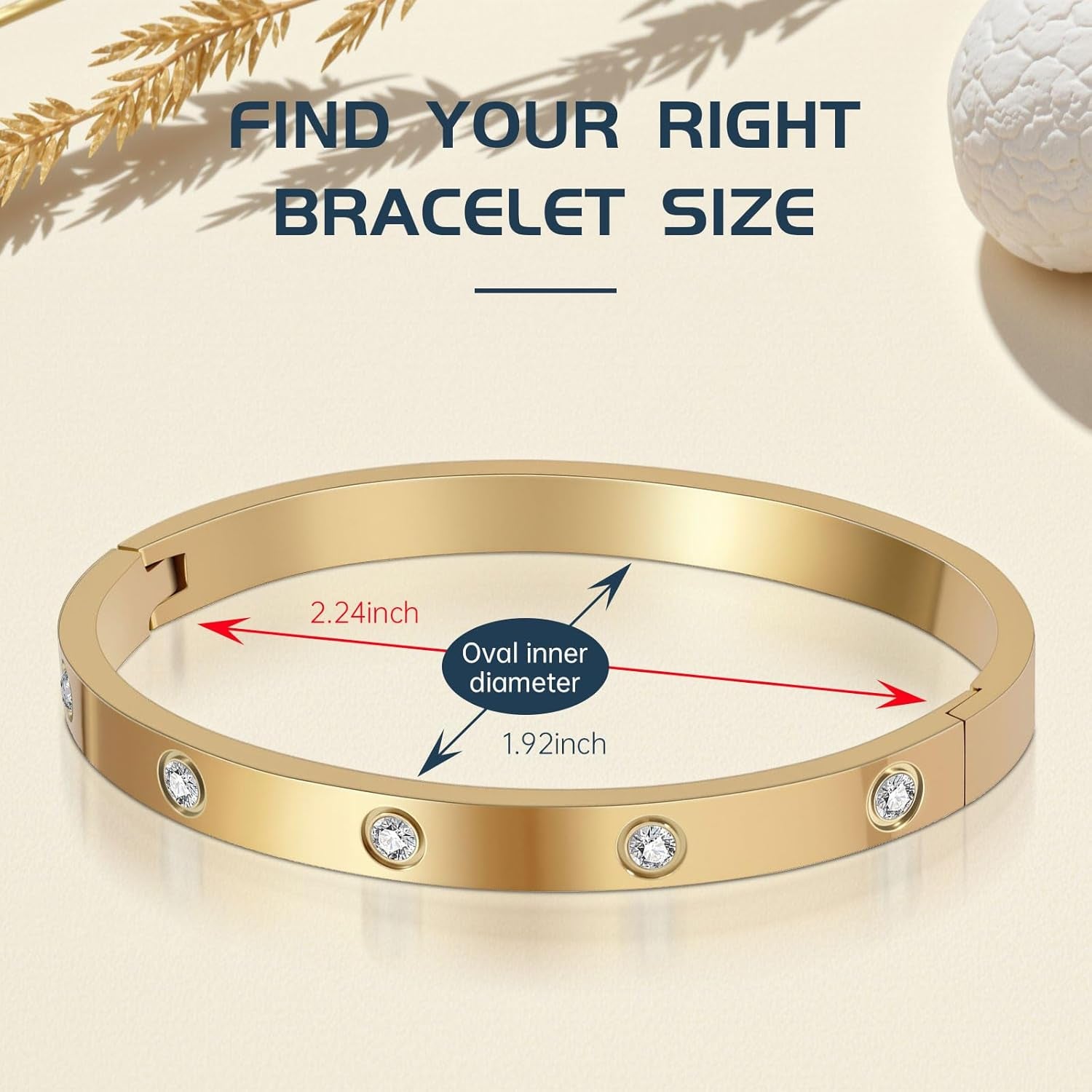 Woman wearing 14K gold plated love and friendship bangles