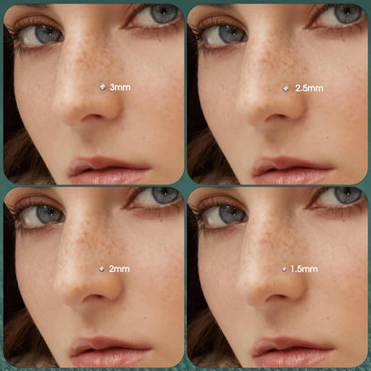 Sllaiss 8 Pcs 20G Nose Ring Studs Made with Austrian Crystal for Women Stainless Steel 1.5Mm 2Mm 2.5Mm 3Mm Nose Piercings Set Body Jewelry Hypoallergenic