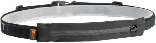 SPIbelt black running belt worn on runner waist during exercise