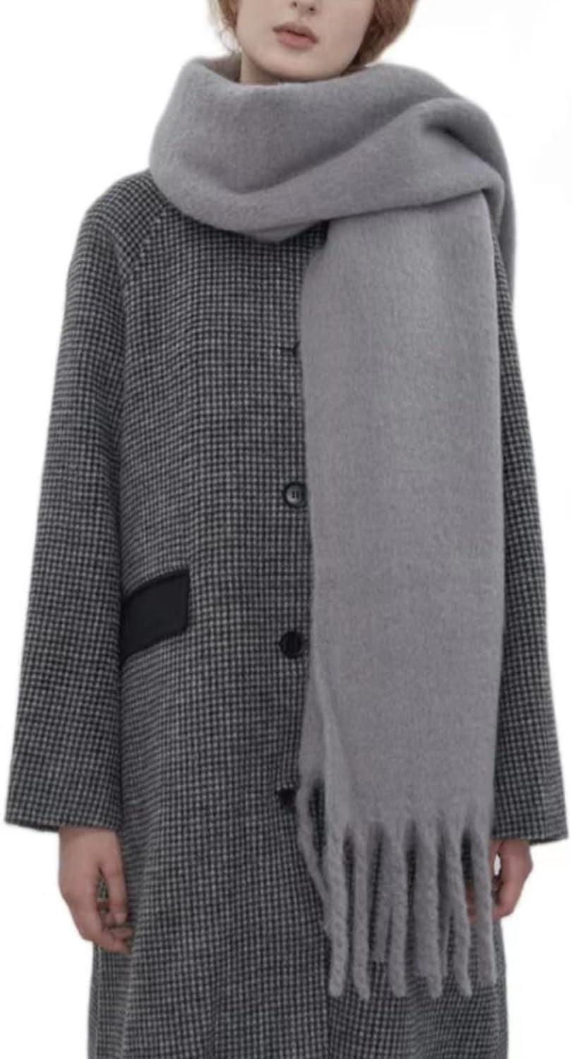 Women Chunky Scarf, Soft Warm Winter Scarf for Cold Weather, Christmas Blanket Scarves Pashmina Shawl Wrap