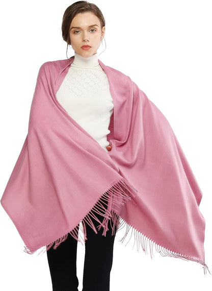 RIIQIICHY Women'S Scarf Pashmina Shawls and Wraps for Evening Dress Bridesmaid Wedding Bridal Winter Warm Long Large Scarves
