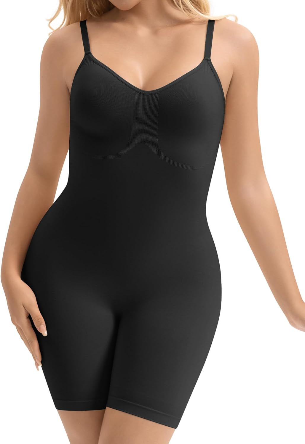Seamless bodysuit shapewear tummy control front view