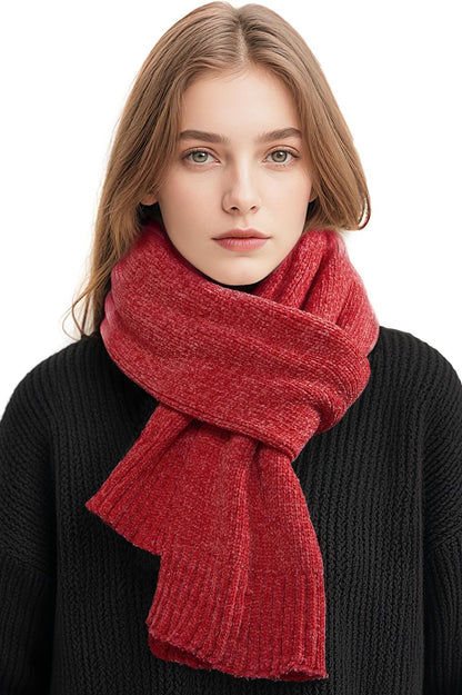Pleneal Scarf for Women,Soft Chenille Winter Scarves, Womens Warm Thick Scarf for Cold Weather