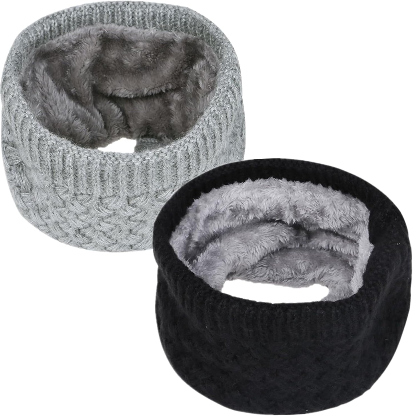 Loritta Neck Warmer Winter Warm Infinity Scarf Double-Layer Thick Fleece Windproof Scarves for Women Men