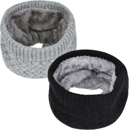 Loritta Neck Warmer Winter Warm Infinity Scarf Double-Layer Thick Fleece Windproof Scarves for Women Men