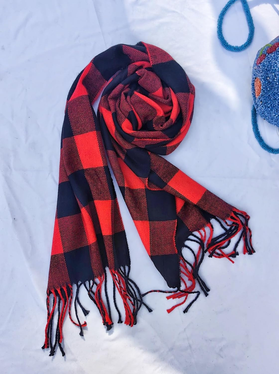 Wander Agio Winter Kids Scarf Warm Shawls Scarves Parent-Child Scarf Womens Plaid Scarfs Small