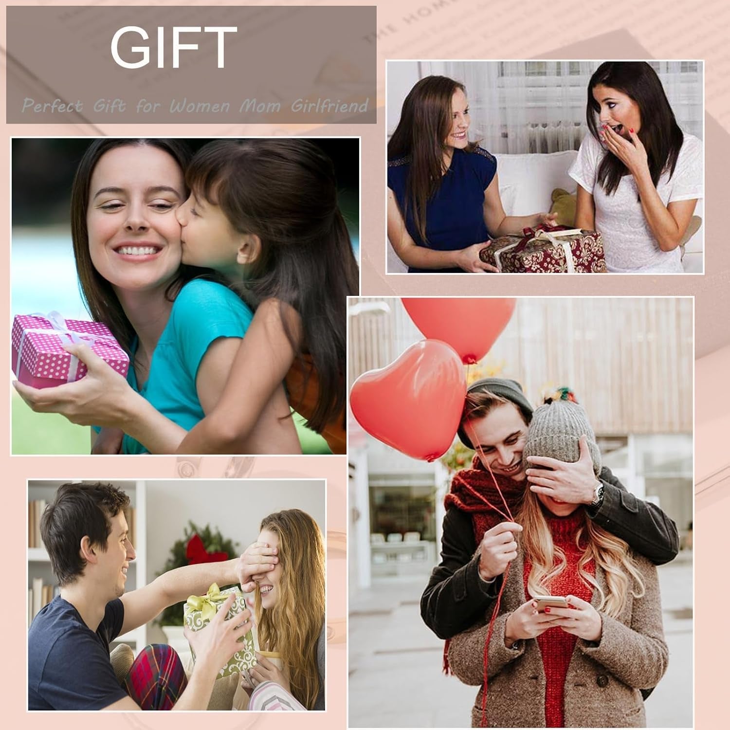 Elegant 3PCS Cubic Zirconia Stackable Love Rings for Women, 18K Gold-Plated Silver-Plated 316L Stainless Steel Hypoallergenic Jewelry, Easter Anniversary Birthday Gifts for Mom Friends Sister