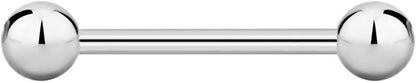 Forbidden Body Jewelry Nipple Barbell, Nipple Bars, Silver Nipplerings Piercing Surgical Steel 8G - 18G Straight Barbell Body Jewelry (Sold Individually)
