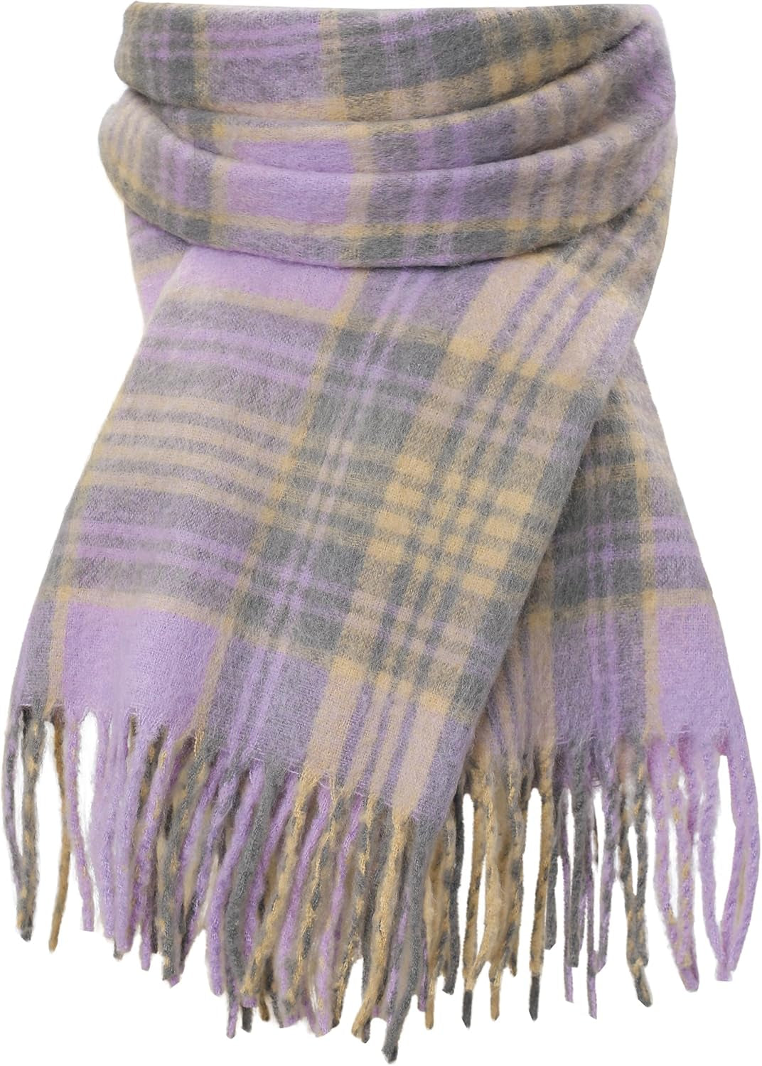 DOFOWORK Winter Scarf for Women - Winter Scarves for Women/Men 81"×18" Tassel Blanket Scarf Womens Scarves Wraps