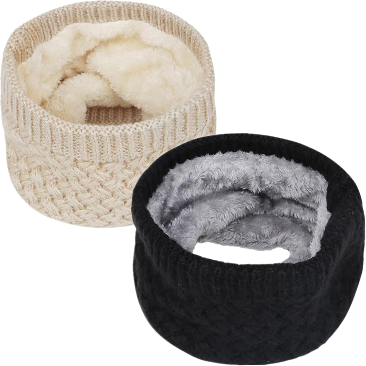 Loritta Neck Warmer Winter Warm Infinity Scarf Double-Layer Thick Fleece Windproof Scarves for Women Men