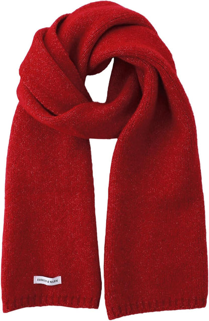 Trifabricy Winter Scarf for Women - Womens Warm Knit Scarf Soft Wrap for Cold Weather Winter Scarfs Fashion Solid Scarves