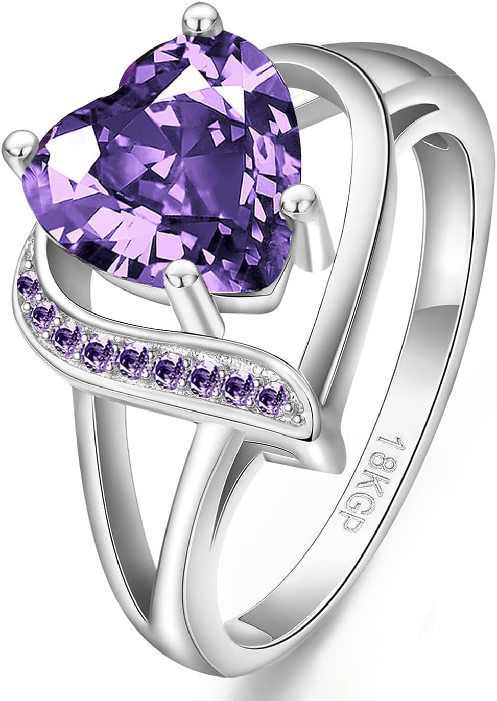 Engagement Rings for Women AAA+ Heart Cubic Zirconia Promise Rings for Her Womens Rings Black Gold Gothic Rings Christmas Gifts Fashion Wedding Rings Statement Rings for Women